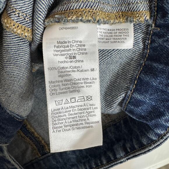 Madewell Denim Crewneck Vest WMNS 8 Concho Wash Button Up Regular fit Sleeveless - Picture 5 of 6